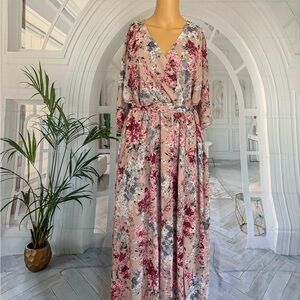 Floral Wrap Maxi Dress